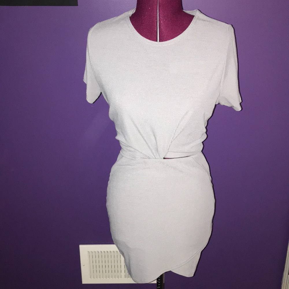 grey matching set (t-shirt and skirt)